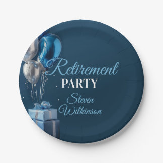 Assiettes En Carton Blue Retirement Party Balloon Gifts