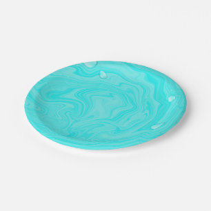 Assiettes En Carton Blue Water Drops Summer Swim Pool Anniversaire