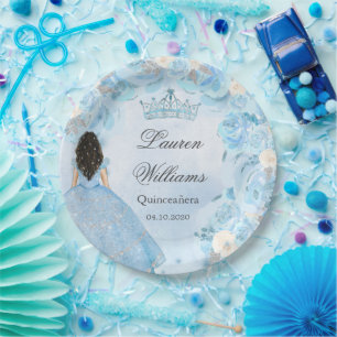 Assiettes En Carton Blue Winter Wonderland Quinceanera Party