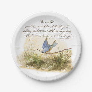 Assiettes En Carton Bluebird sur Branche Victor Hugo Poème inspirant