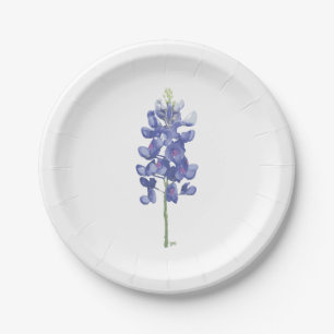 Assiettes En Carton Bluebonnet à fleurs sauvages du Texas
