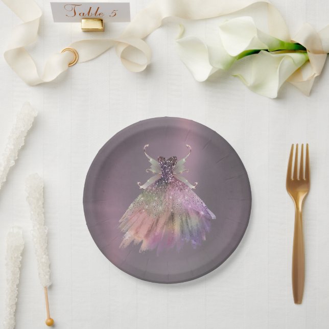 Assiettes En Carton Bohême Fairy Ball Gown | Boudin Ombre (Mariage)