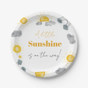 Assiettes En Carton Bohème un peu de soleil est la façon de baby showe