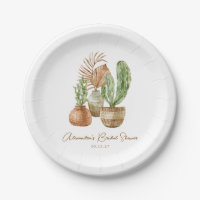 Boho Aquarelle Cactus Herbe de la Pampa Plante Ent