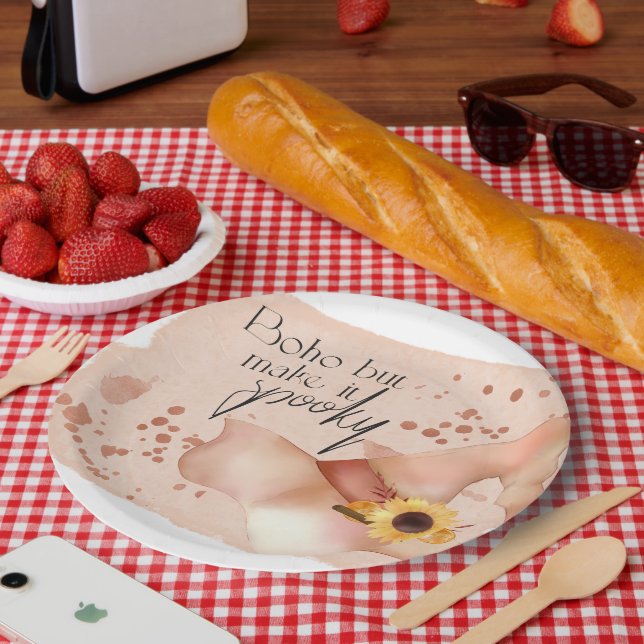 Assiettes En Carton Boho Autumn Quote (Pique-nique)