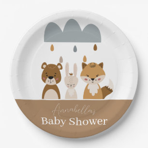 Assiettes En Carton Boho Boho Boho Cute Woodland Bébé Animaux