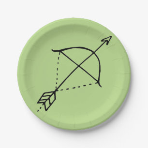 Assiettes En Carton Boho Bow Doodle