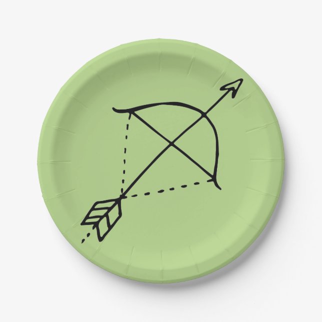 Assiettes En Carton Boho Bow Doodle (Devant)
