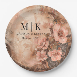 Assiettes En Carton Boho Cowgirl Western Florals Mariage Napkins