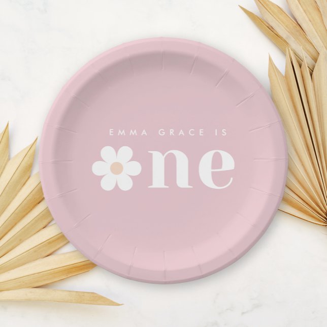 Assiettes En Carton Boho Daisy Plaques de papier d'anniversaire (Créateur téléchargé)