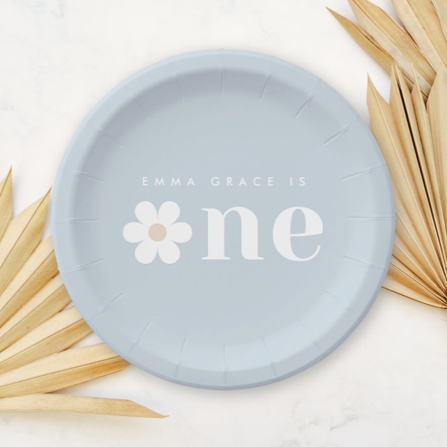 Assiettes En Carton Boho Daisy Plaques de papier d'anniversaire (Créateur téléchargé)