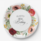 Boho Rustic Watercolor Floral 80e fête d'anniversa