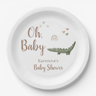Assiettes En Carton Boho Safari Aquarelle Oh Baby shower