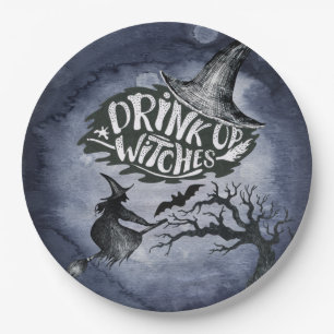 Assiettes En Carton Boire des sorcières nuit Sky Halloween