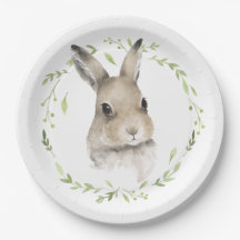 Bois Animaux Lapin Lapin Wreath Aquarelle
