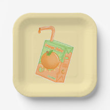 Boîte à jus orange jaune