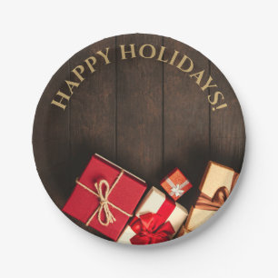 Assiettes En Carton Boîte cadeau rustique, Noël