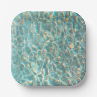 Assiettes En Carton Bol en papier imprimé eau de piscine