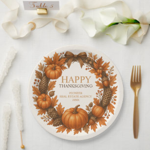 Assiettes En Carton Bon thanksgiving Automne Wreath Corporate
