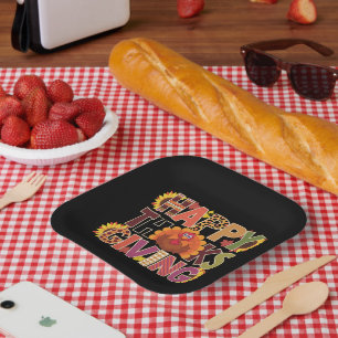 Assiettes En Carton Bon thanksgiving Turquie Drôle saison Citrouille