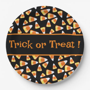 Assiettes En Carton Bonbons d'Halloween motif, gâteries amusantes de b