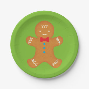 Assiettes En Carton Bonhomme en pain d'épice