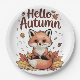 Assiettes En Carton Bonjour Automne