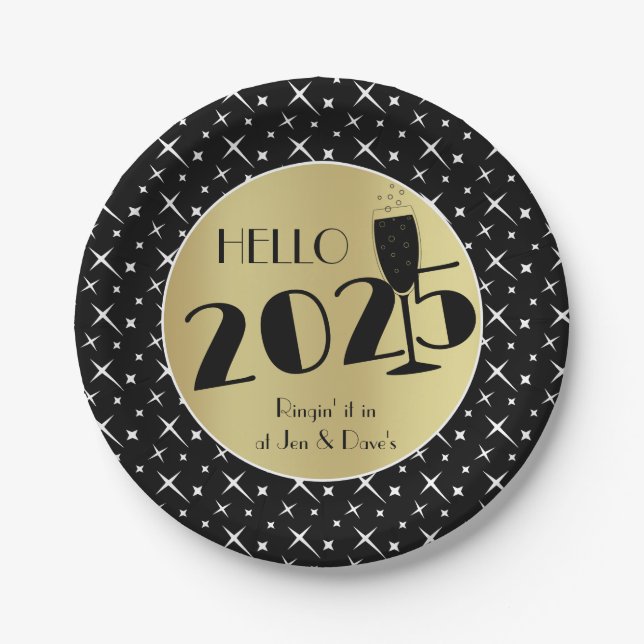 Assiettes En Carton Bonne année (Devant)