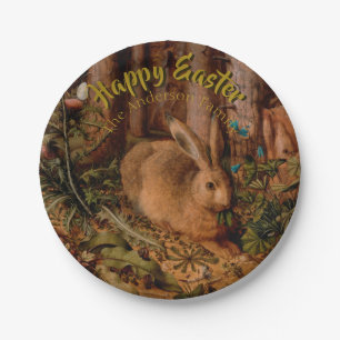 Assiettes En Carton Bonne année de lapin personnalisé de Pâques Pla
