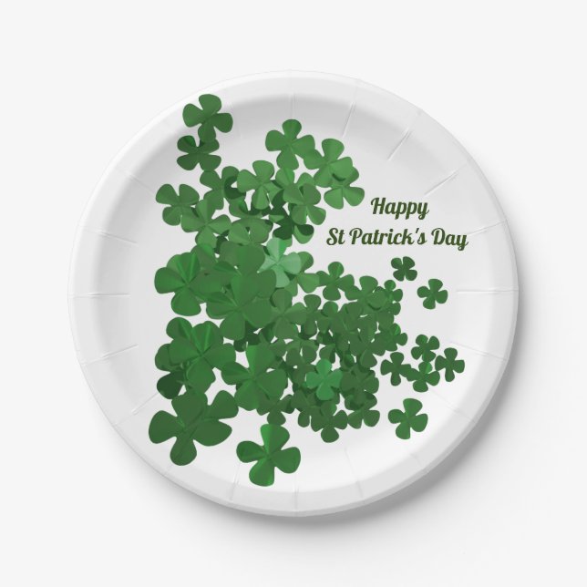 Assiettes En Carton Bonne Saint Patrick's Day (Devant)