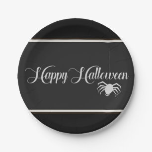 Assiettes En Carton Bonne typographie d'Halloween