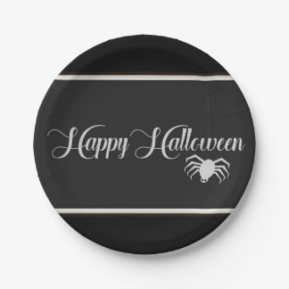 Assiettes En Carton Bonne typographie d'Halloween