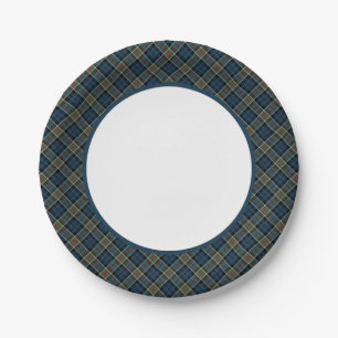 Assiettes En Carton Bordure Clan Colquhoun et Calhoun Tartan