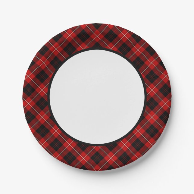 Assiettes En Carton Bordure de Clan Cunningham Tartan (Devant)