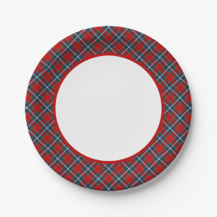 Assiettes En Carton Bordure de Clan Drummond Tartan