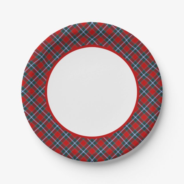 Assiettes En Carton Bordure de Clan Drummond Tartan (Devant)