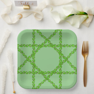 Assiettes En Carton Bordure de la vigne feuille par Kenneth Yoncich