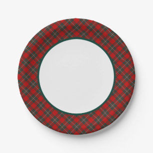 Assiettes En Carton Bordure du clan Tartan MacGregor