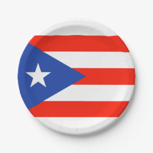Assiettes En Carton Boricua Fiesta Porto Rico Bandera 4Teresa