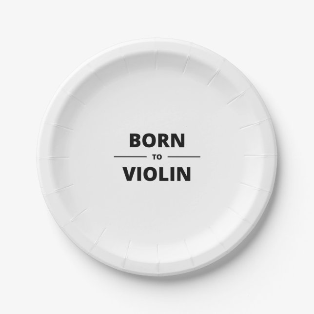 ASSIETTES EN CARTON BORN TO VIOLIN (Devant)