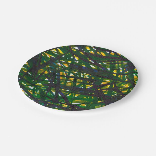 Assiettes En Carton Bosquet vert II (Angle)