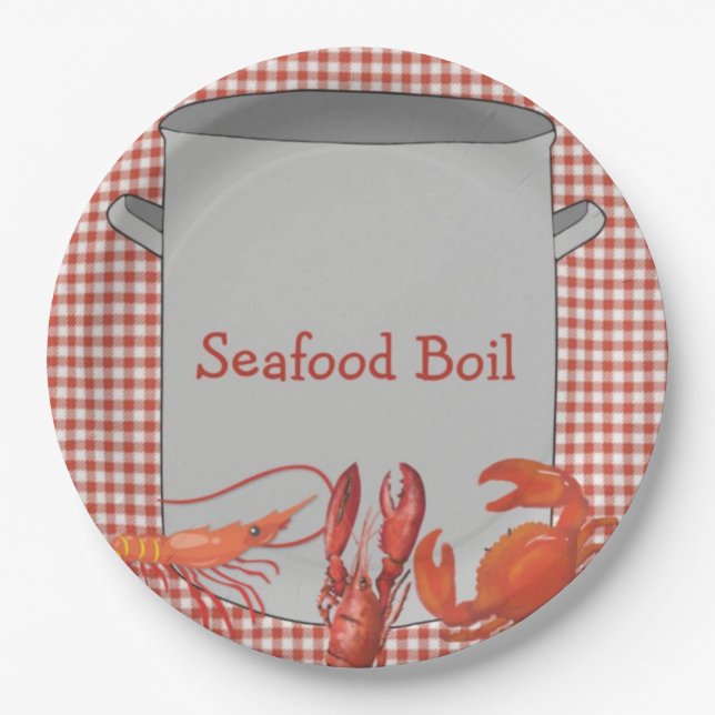 Assiettes En Carton Bouche de fruits de mer (Devant)