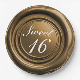 Assiettes En Carton Bougie Or foncé Cire Joint de Drip Mariage Douce 1