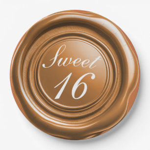 Assiettes En Carton Bougie Orange Spice Wax Seal Drip Mariage Douce 16