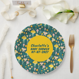 Assiettes En Carton Bouillon de champignons d'escargot adorable BABY S