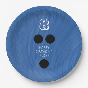 Assiettes En Carton Boule de Bowling tourbillonnant   Choisissez la co