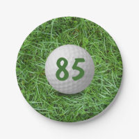 Boule de golf 85th Birthday sur plaque de papier d