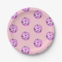 Boule moderne rose violet Disco Motif Pastel rose