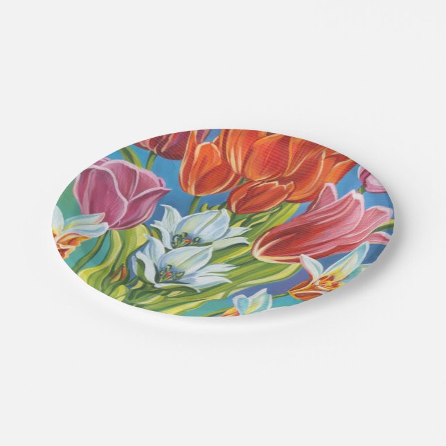 Assiettes En Carton Bouquet à la frontière III (Angle)