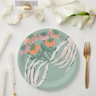 Assiettes En Carton Bouquet de citrouilles squelettes Shower de mariag